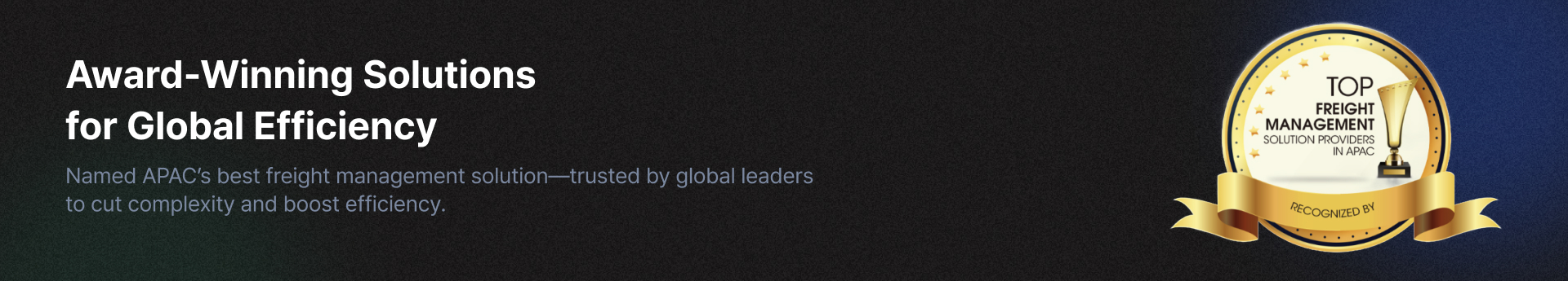 Award-Winning Solutions for Global Efficiency